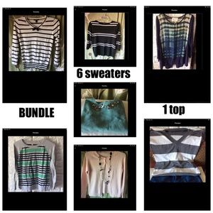 BUNDLE 5 sweaters and 2 blouses $25.00